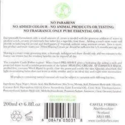 Castle Forbes Lime Essential Oil Shaving Cream -Men's Shaving Products Store Castle Forbes Lime Essential Oil Shaving Cream 4