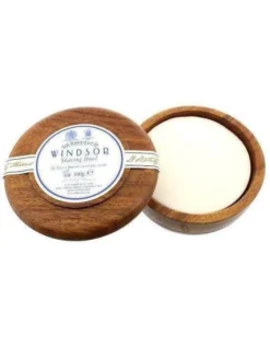D.R. Harris Windsor Shaving Soap In Mahogany Stained Wood Bowl -Men's Shaving Products Store D R Harris Windsor Shaving Soap in Mahogany Stained Wood Bowl 2