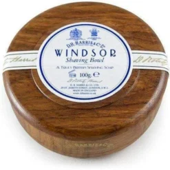 D.R. Harris Windsor Shaving Soap In Mahogany Stained Wood Bowl -Men's Shaving Products Store D R Harris Windsor Shaving Soap in Mahogany Stained Wood Bowl 3