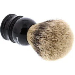Edwin Jagger Silver Tip Badger Shaving Brush, Medium, Black -Men's Shaving Products Store Edwin Jagger Silver Tip Badger Shaving Brush Medium Black 3