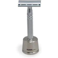 Feather AS-D2 Stainless Safety Razor With Stand -Men's Shaving Products Store Feather AS D2 Stainless Safety Razor with Stand 4