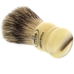 Omega 11047 Banded Boar Shaving Brush -Men's Shaving Products Store Omega 11047 Banded Boar Shaving Brush 3