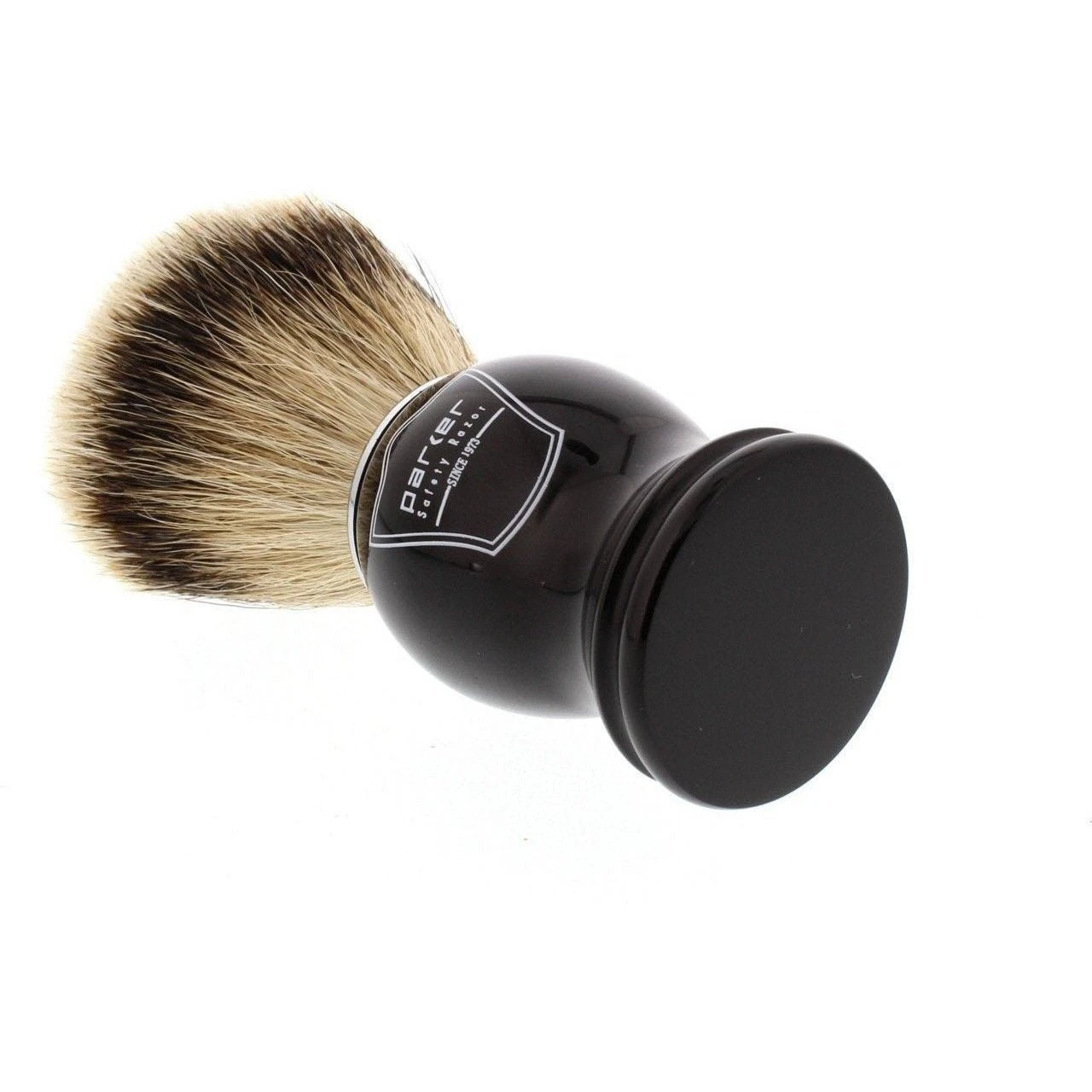 Parker® Parker BHST Silvertip Badger Shaving Brush, Black Handle 4 Parker® Parker BHST Silvertip Badger Shaving Brush, Black Handle - Image 4