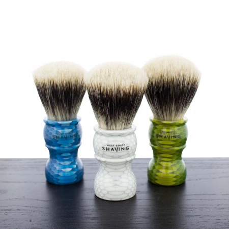 WCS Finest Badger Shaving Brushes, Honeycomb 1 WCS Finest Badger Shaving Brushes, Honeycomb