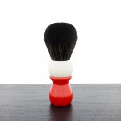 WCS Two-Tone Tall Synthetic Shaving Brush, Red & White