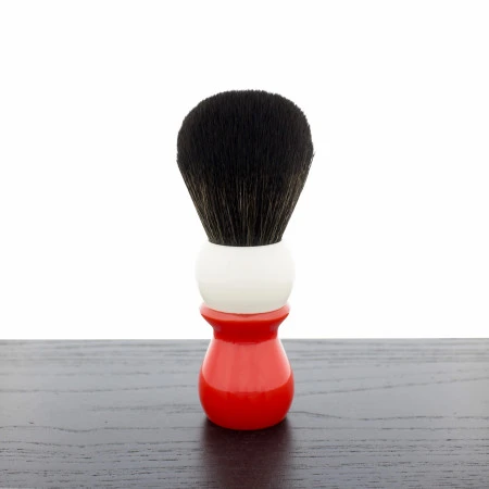 WCS Two-Tone Tall Synthetic Shaving Brush, Red & White 1 WCS Two-Tone Tall Synthetic Shaving Brush, Red & White