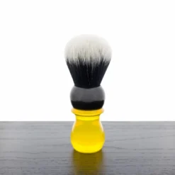 WCS Two-Tone Tall Tuxedo Shaving Brush, Yellow & Black