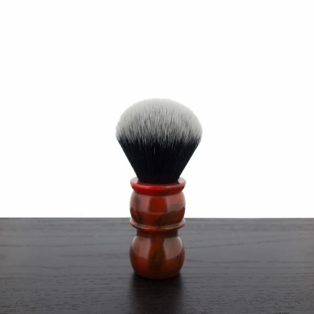 Yaqi Red Marble Handle Tuxedo Synthetic Shaving Brushes 1 Yaqi Red Marble Handle Tuxedo Synthetic Shaving Brushes