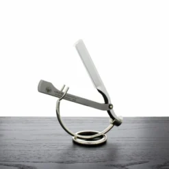 Dovo Shavette Straight Razor, Stainless Steel Handle