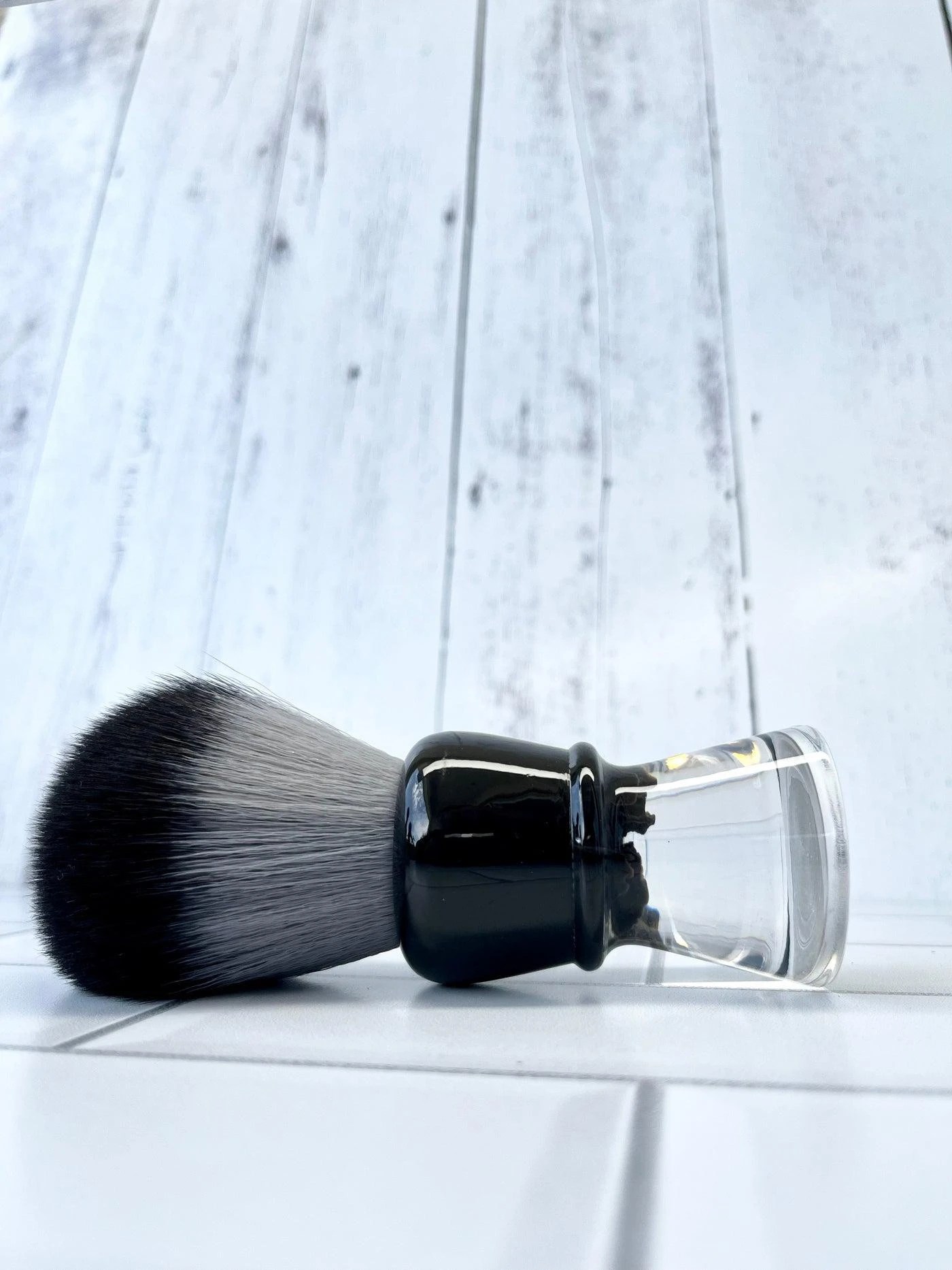WCS Clear Smoke Shaving Brush, Burlwood 4 WCS Clear Smoke Shaving Brush, Burlwood - Image 4