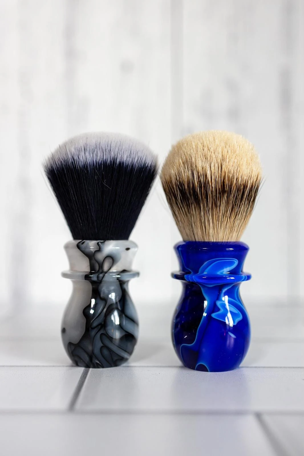 WCS Marble Collection Shaving Brush, Admiral Blue 5 WCS Marble Collection Shaving Brush, Admiral Blue - Image 5