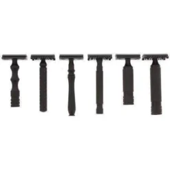 WCS Midnight Collection Razor 77B, Black Stainless Steel -Men's Shaving Products Store WCS Midnight Collection Razor 77B Black Stainless Steel Closed Comb 6