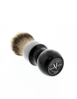 WCS Two-Tone Tall Silvertip Shaving Brush, Grey & Black 6 WCS Two-Tone Tall Silvertip Shaving Brush, Grey & Black -Men's Shaving Products Store WCS Two Tone Tall Silvertip Shaving Brush Grey Black 3