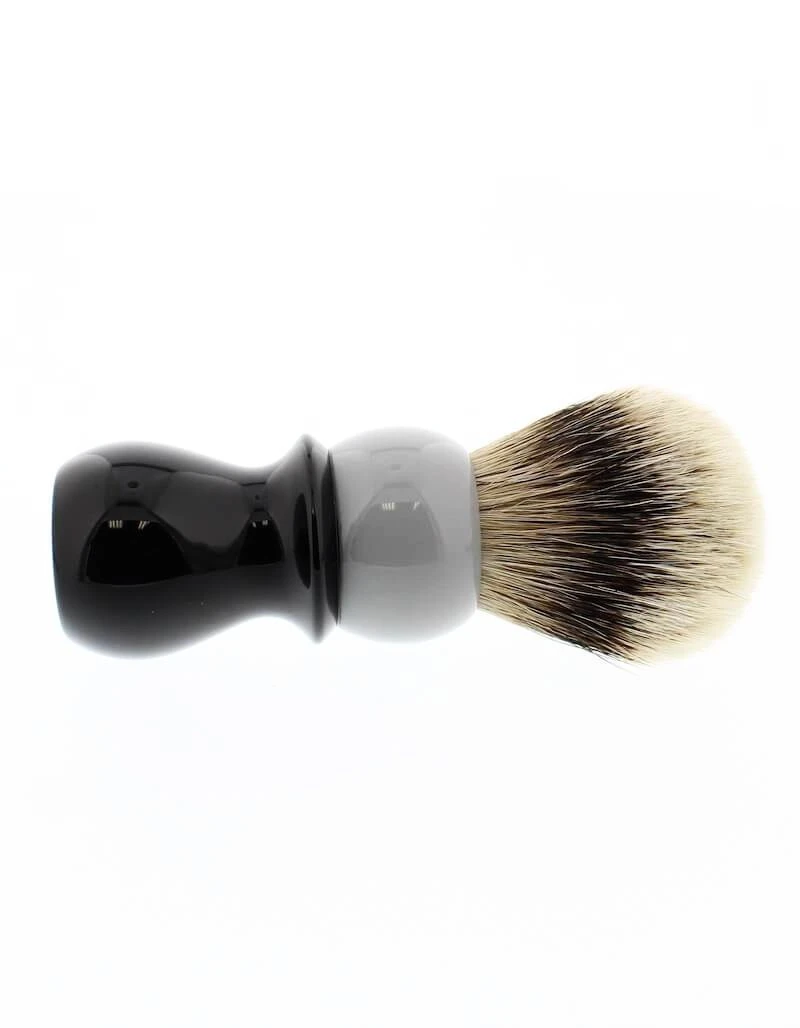 WCS Two-Tone Tall Silvertip Shaving Brush, Grey & Black 4 WCS Two-Tone Tall Silvertip Shaving Brush, Grey & Black - Image 4