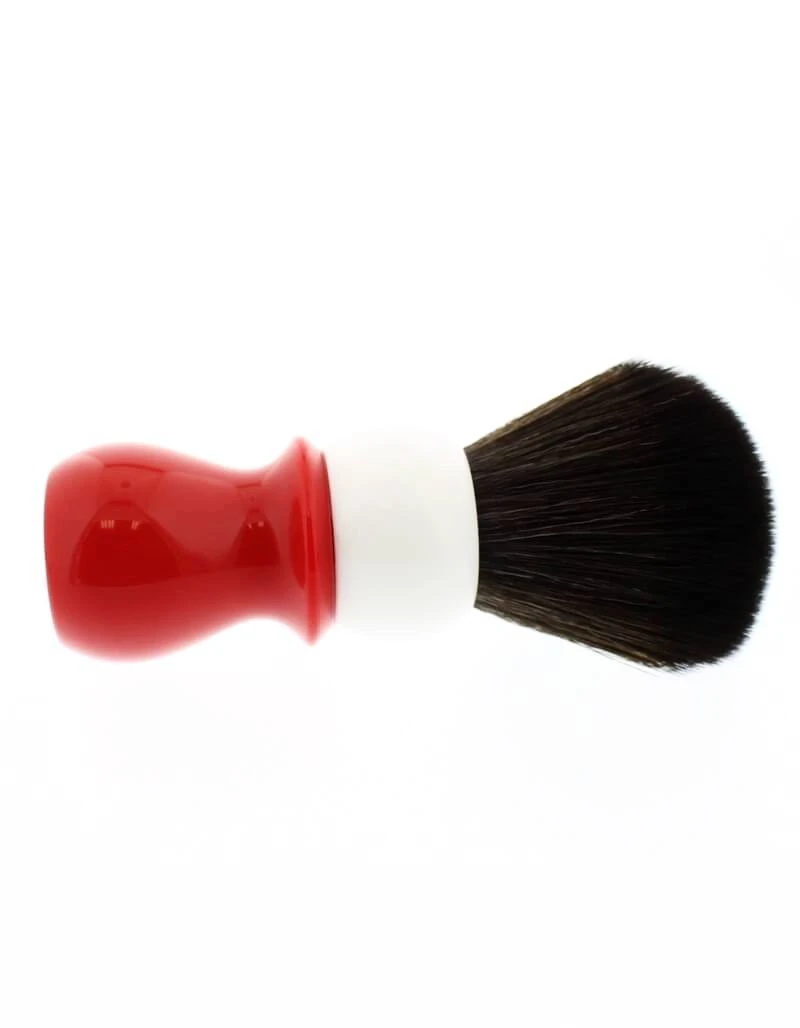 WCS Two-Tone Tall Synthetic Shaving Brush, Red & White 4 WCS Two-Tone Tall Synthetic Shaving Brush, Red & White - Image 4