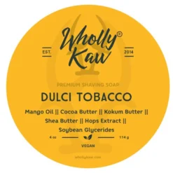 Wholly Kaw Shaving Soap, Dulci Tobacco -Men's Shaving Products Store Wholly Kaw Shaving Soap Dulci Tobacco Vegan 2