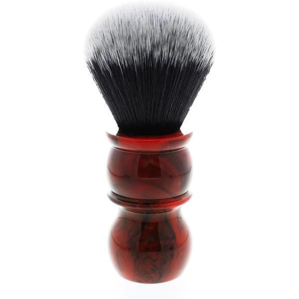 Yaqi Red Marble Handle Tuxedo Synthetic Shaving Brushes 4 Yaqi Red Marble Handle Tuxedo Synthetic Shaving Brushes - Image 4