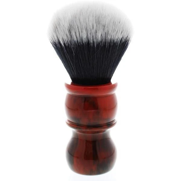 Yaqi Red Marble Handle Tuxedo Synthetic Shaving Brushes 6 Yaqi Red Marble Handle Tuxedo Synthetic Shaving Brushes - Image 6
